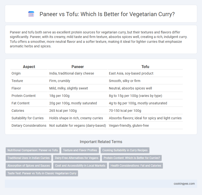Paneer vs Tofu: Which Is Better for Vegetarian Curry?