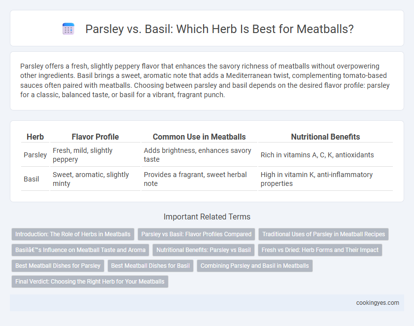 Parsley vs. Basil: Which Herb Is Best for Meatballs?