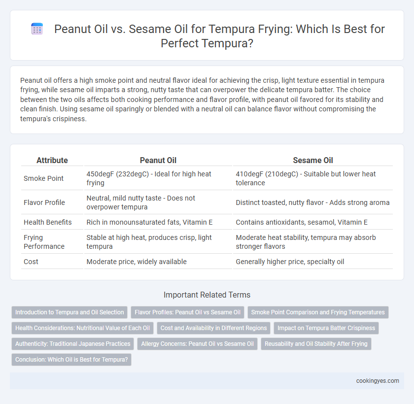 Peanut Oil vs. Sesame Oil for Tempura Frying: Which Is Best for Perfect Tempura?
