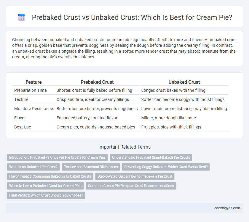 Prebaked Crust vs Unbaked Crust: Which Is Best for Cream Pie?