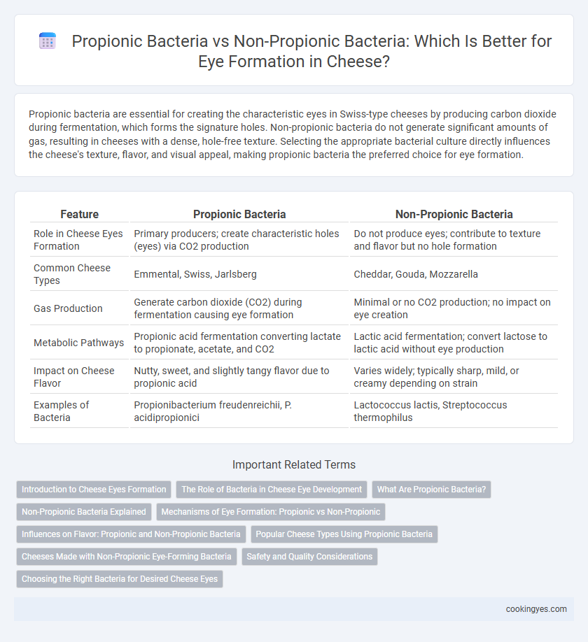 Propionic Bacteria vs Non-Propionic Bacteria: Which Is Better for Eye Formation in Cheese?