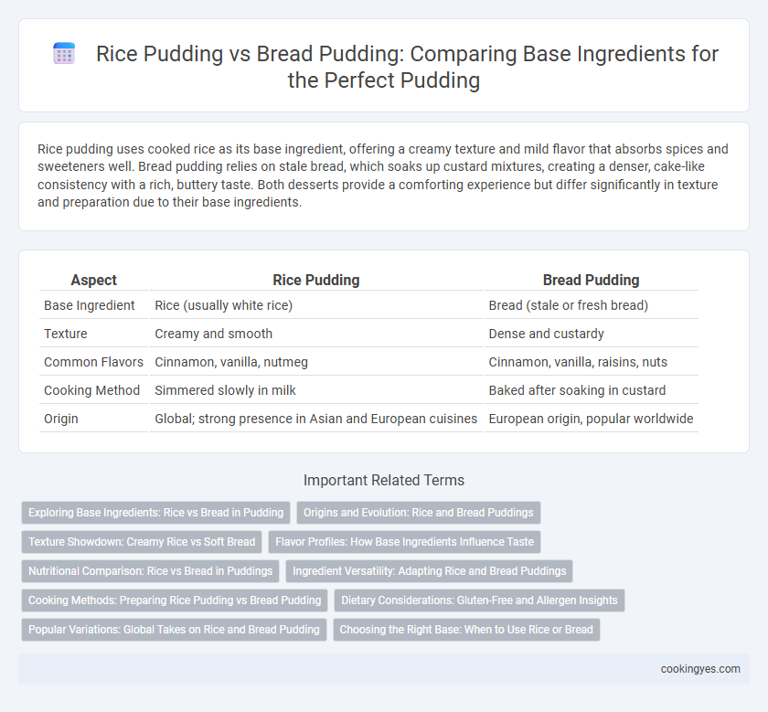 Rice Pudding vs Bread Pudding: Comparing Base Ingredients for the Perfect Pudding