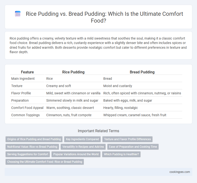 Rice Pudding vs. Bread Pudding: Which Is the Ultimate Comfort Food?