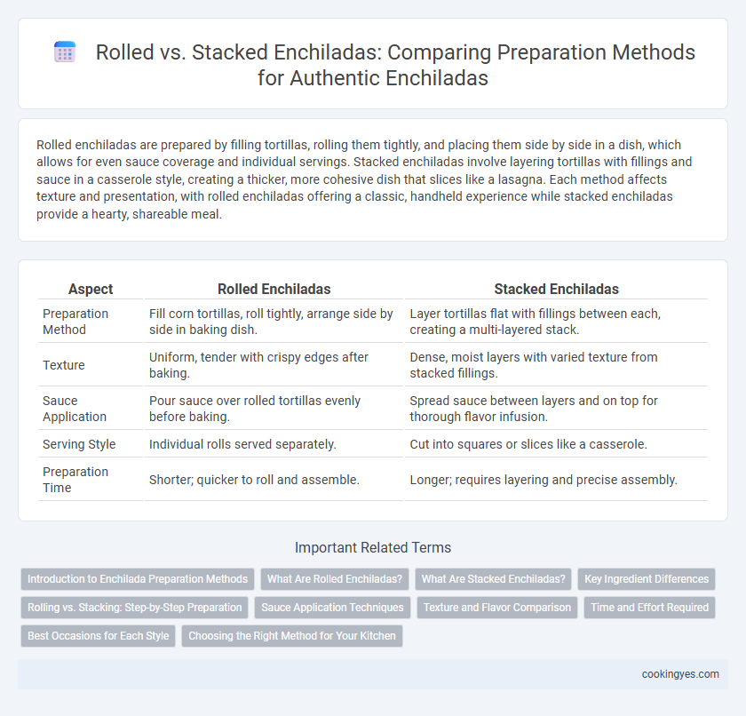 Rolled vs. Stacked Enchiladas: Comparing Preparation Methods for Authentic Enchiladas