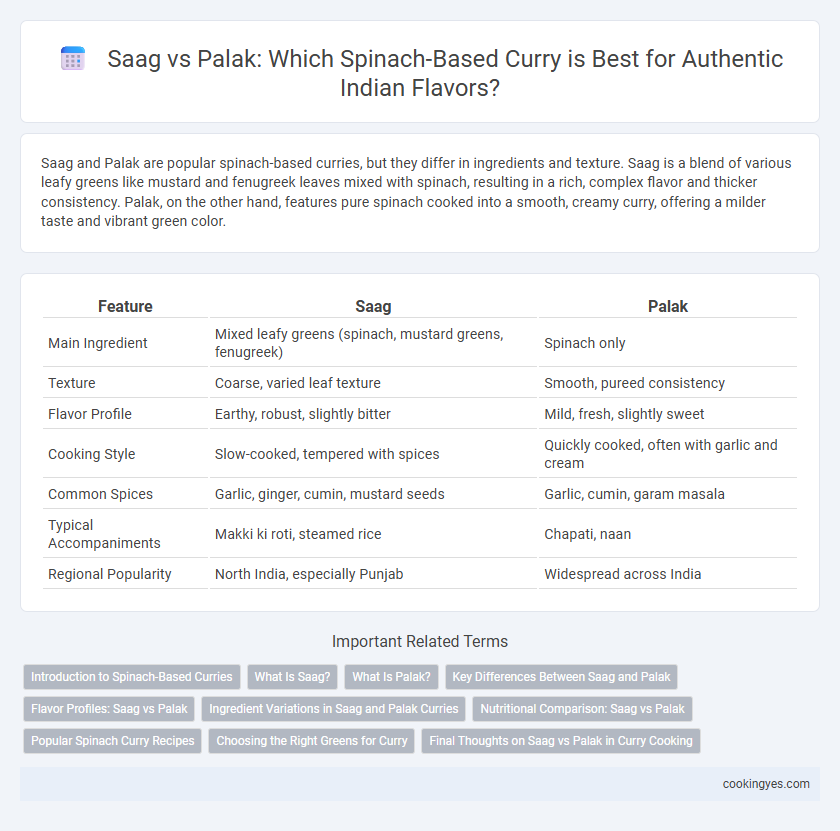 Saag vs Palak: Which Spinach-Based Curry is Best for Authentic Indian Flavors?