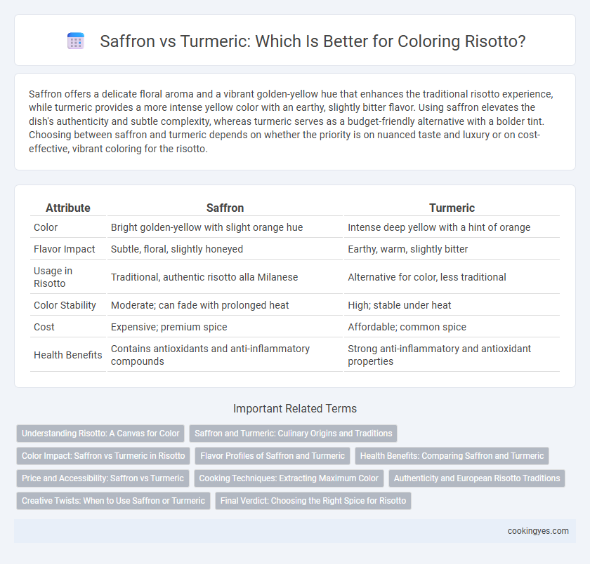Saffron vs Turmeric: Which Is Better for Coloring Risotto?
