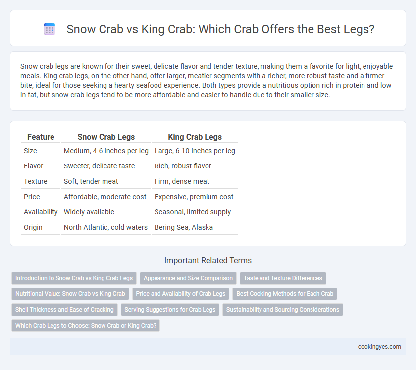 Snow Crab vs King Crab: Which Crab Offers the Best Legs?