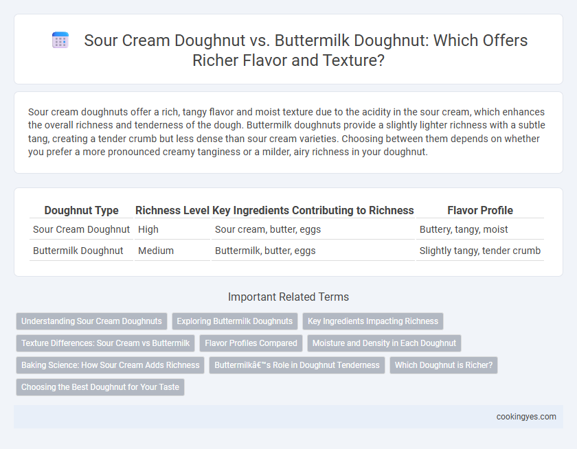 Sour Cream Doughnut vs. Buttermilk Doughnut: Which Offers Richer Flavor and Texture?