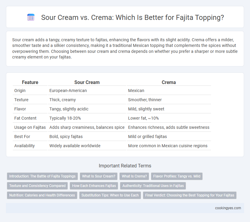 Sour Cream vs. Crema: Which Is Better for Fajita Topping?