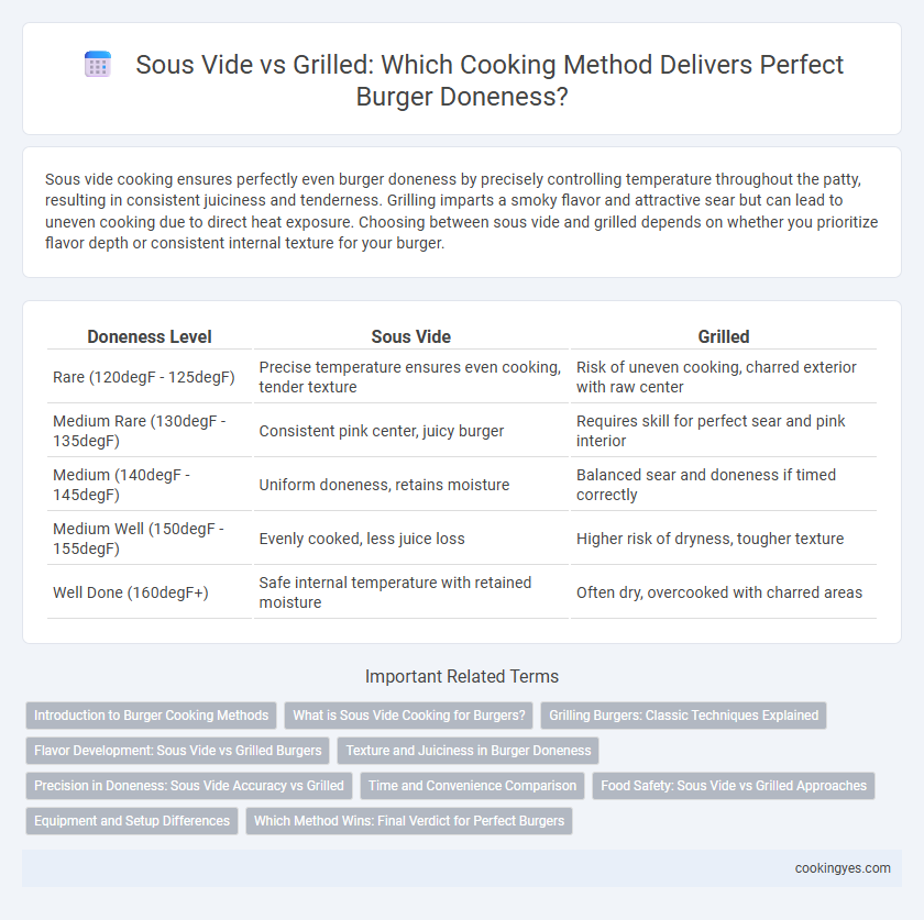 Sous Vide vs Grilled: Which Cooking Method Delivers Perfect Burger Doneness?