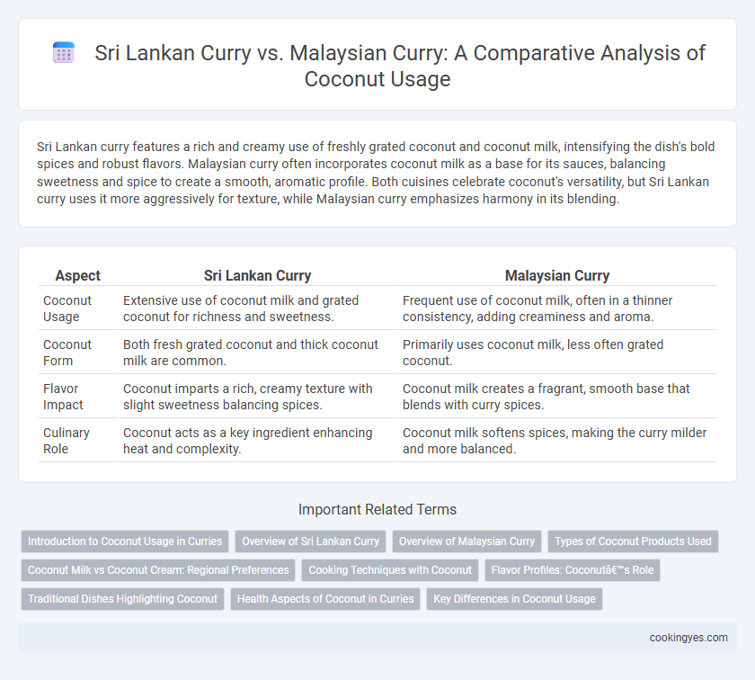 Sri Lankan Curry vs. Malaysian Curry: A Comparative Analysis of Coconut Usage