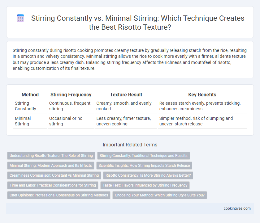 Stirring Constantly vs. Minimal Stirring: Which Technique Creates the Best Risotto Texture?