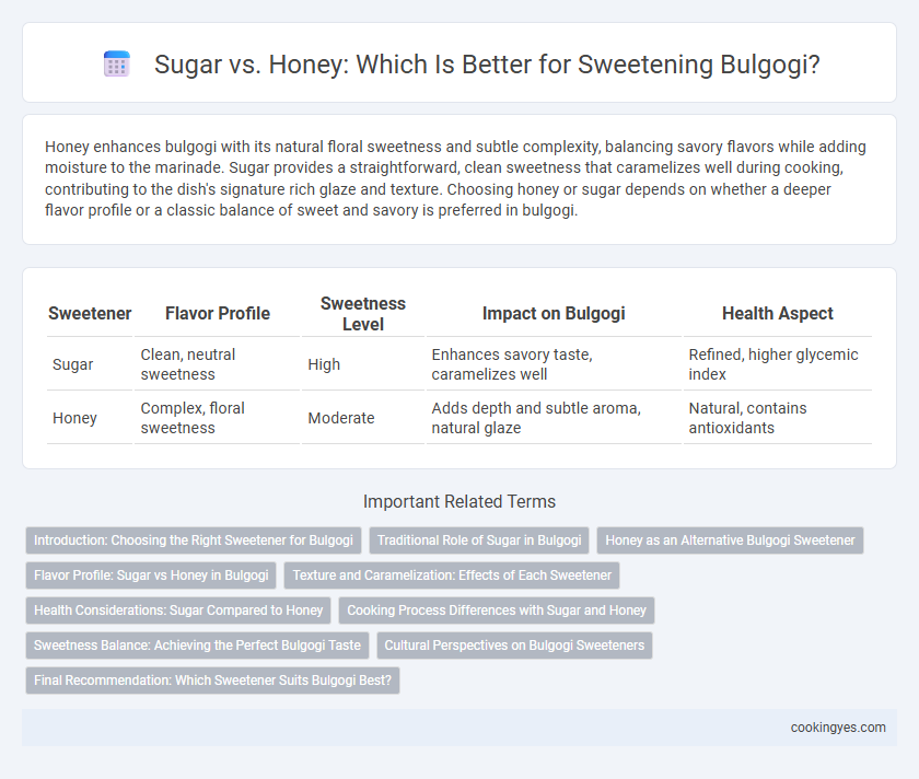 Sugar vs. Honey: Which Is Better for Sweetening Bulgogi?
