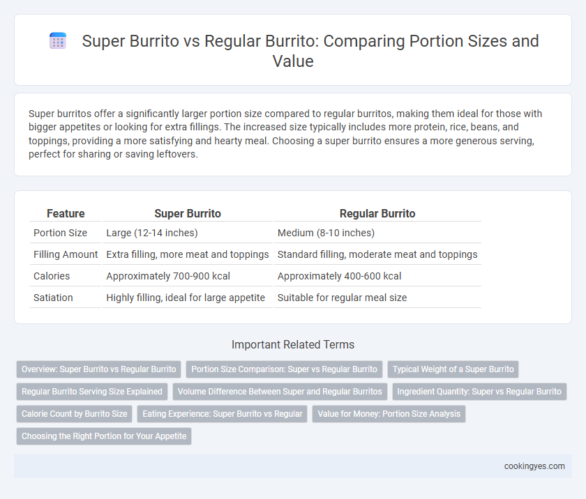 Super Burrito vs Regular Burrito: Comparing Portion Sizes and Value