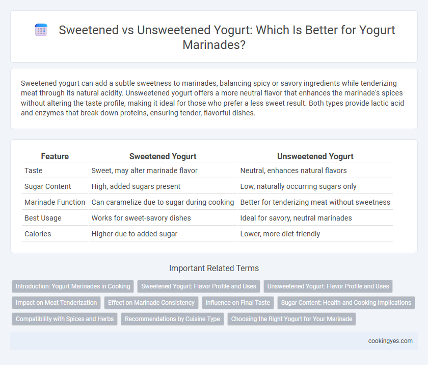 Sweetened vs Unsweetened Yogurt: Which Is Better for Yogurt Marinades?