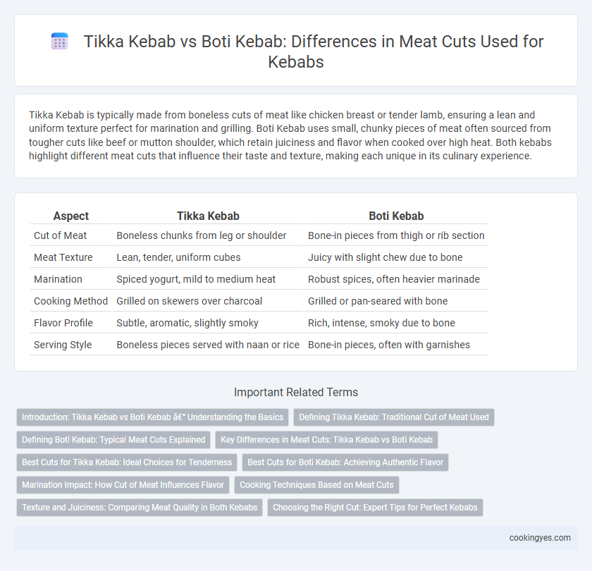 Tikka Kebab vs Boti Kebab: Differences in Meat Cuts Used for Kebabs