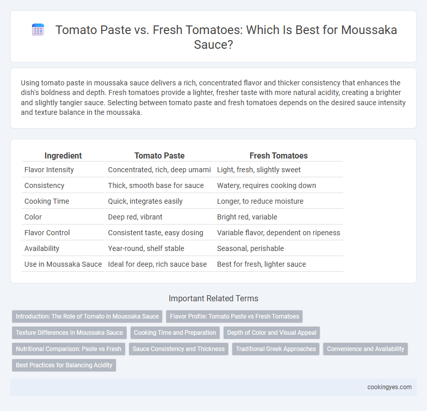 Tomato Paste vs. Fresh Tomatoes: Which Is Best for Moussaka Sauce?