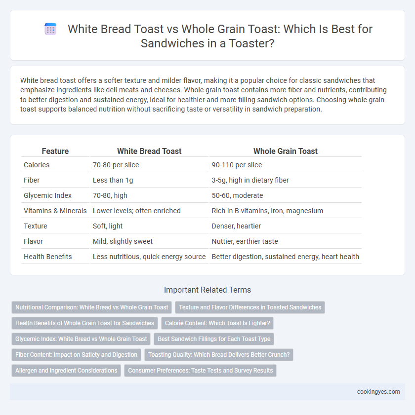 White Bread Toast vs Whole Grain Toast: Which Is Best for Sandwiches in a Toaster?
