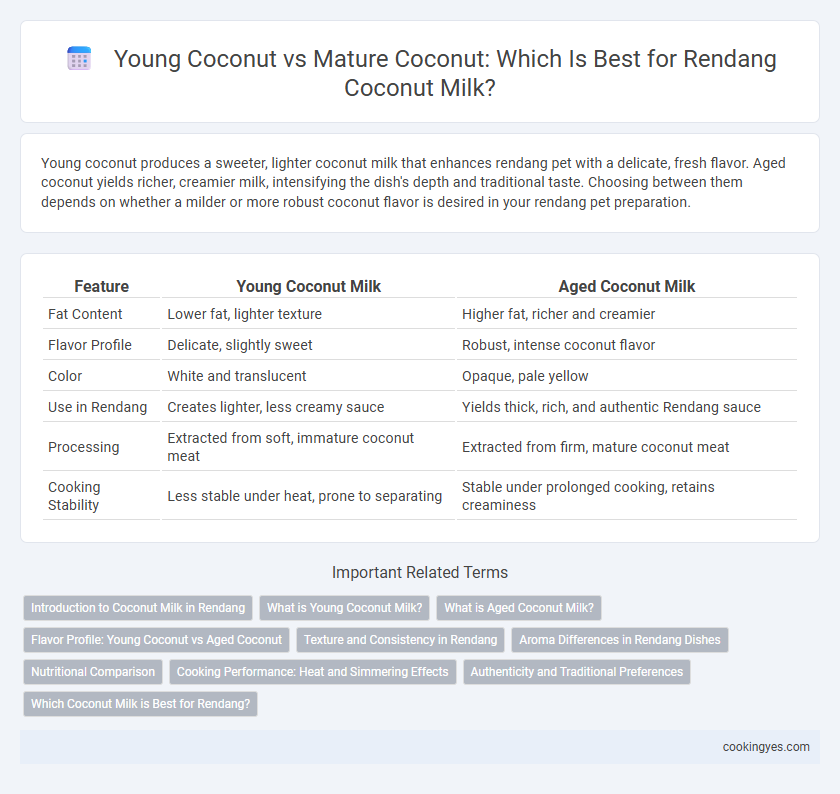 Young Coconut vs Mature Coconut: Which Is Best for Rendang Coconut Milk?